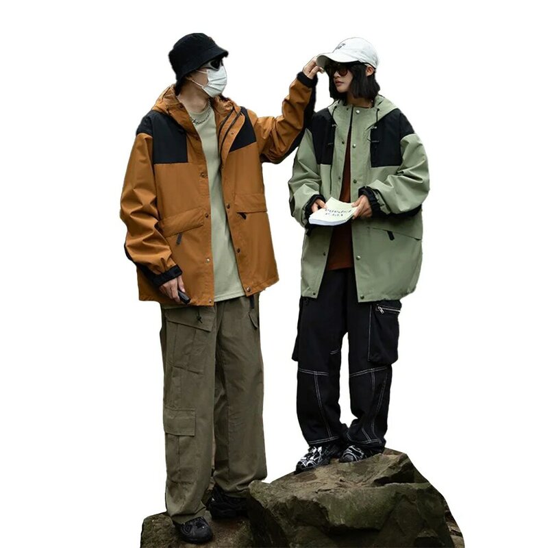 Mountain couple outdoor hooded stormtrooper  casual versatile windproof mountaineering jacket