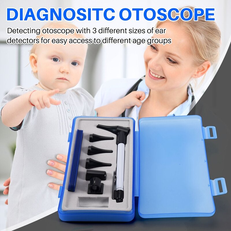 Otoscope Ophthalmoscope Stomatoscop Ear Care Diagnostic Instruments Flashlight Magnifying Len Set