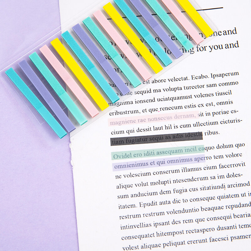 1Pcs Mini Memo Pad Bookmarks Fluorescence Self-Stick Notes Index Posted It Planner Stationery School Supplies Paper Stickers