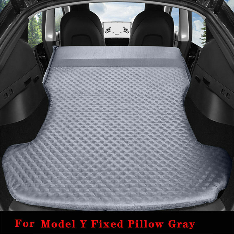 For Tesla Model 3 Model Y 2017-2023 Inflatable Air Mattress Outdoor Camping Inflatable Special Suede Fabric Car Travel Bed