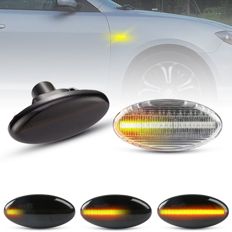 Fender Turn Signal Lights, LED Side Marker Lamp, Mazda 2 2011-2013 Mazda 3 2004-2011 Mazda 5 2006-2010 Mazda MPV 2000-2006