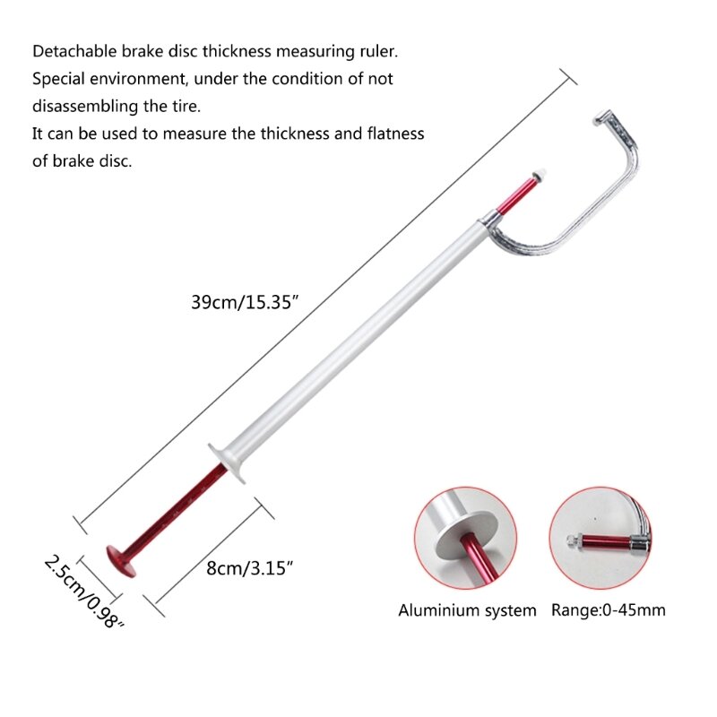 Pinza Rotor freno herramienta medición freno, micrómetro 0-45mm, detección pastilla