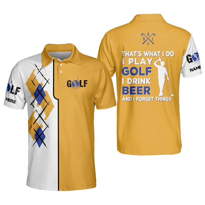 Polo de Golf con estampado de calavera 3d para hombre y mujer, camiseta informal con solapa, ropa de calle