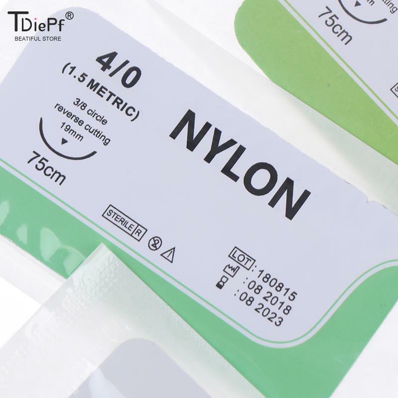 Monofilament de nylon de suture pour la pratique de la suture médicale, générateurs médicaux, non uniquement, 2.0, 3.0, 4.0, 12 pièces