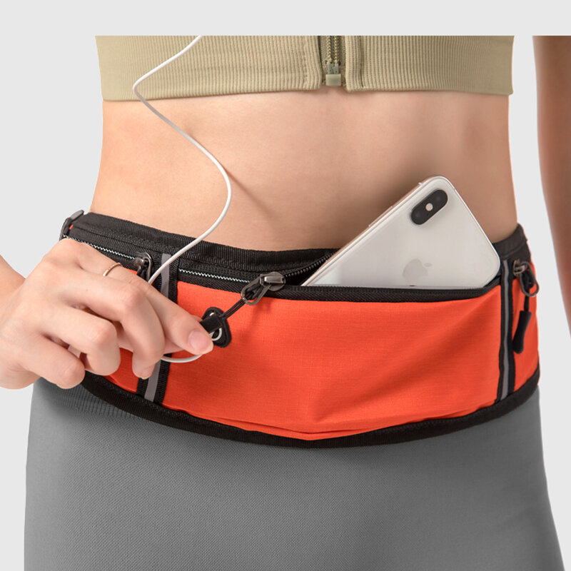 Tas Pinggang Lari Olahraga Pria dan Wanita Serbaguna Tak Terlihat Multifungsi Tahan Air Tas Ponsel Ultra-tipis