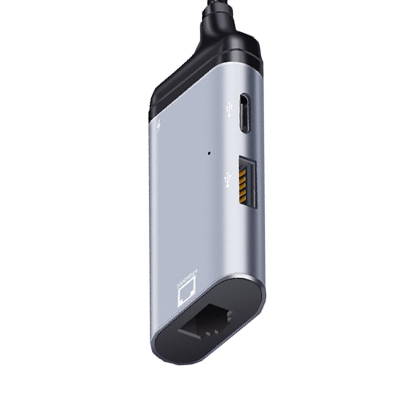 Адаптер 3 в 1 с портом USB Type-C на Gigabit Ethernet Rj45 Lan PD для зарядки и передачи данных