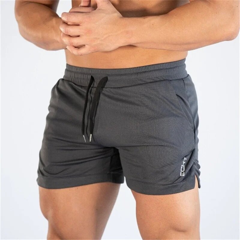 Шорты мужские для фитнеса и спорта, дышащие сетчатые быстросохнущие пляжные короткие штаны, спортивная одежда, лето 2023