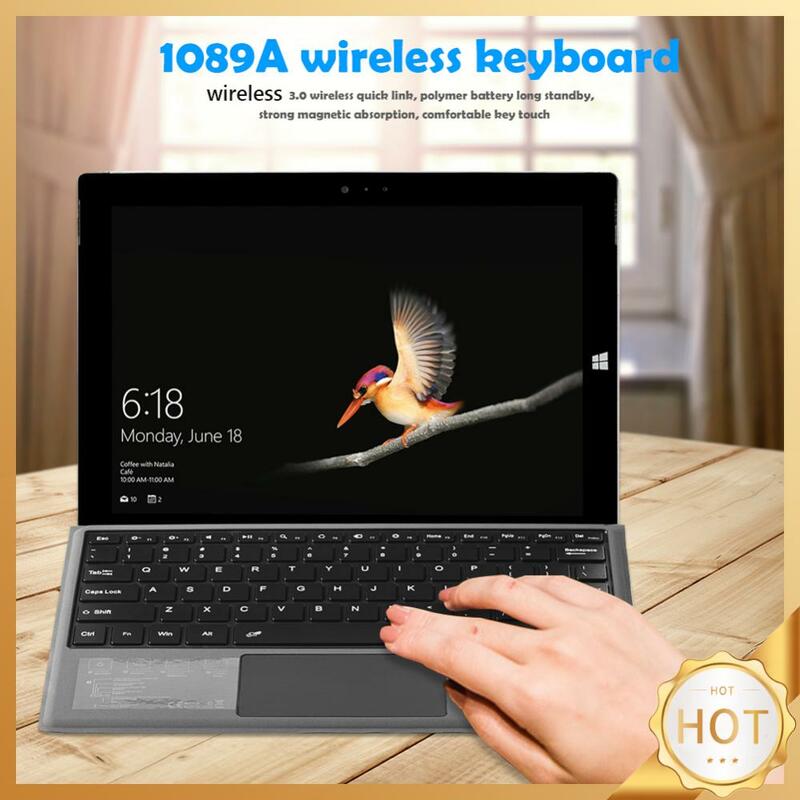 Keyboard Tablet Bluetooth nirkabel, untuk Surface Pro 3/4/5/6/7 PC Laptop Universal