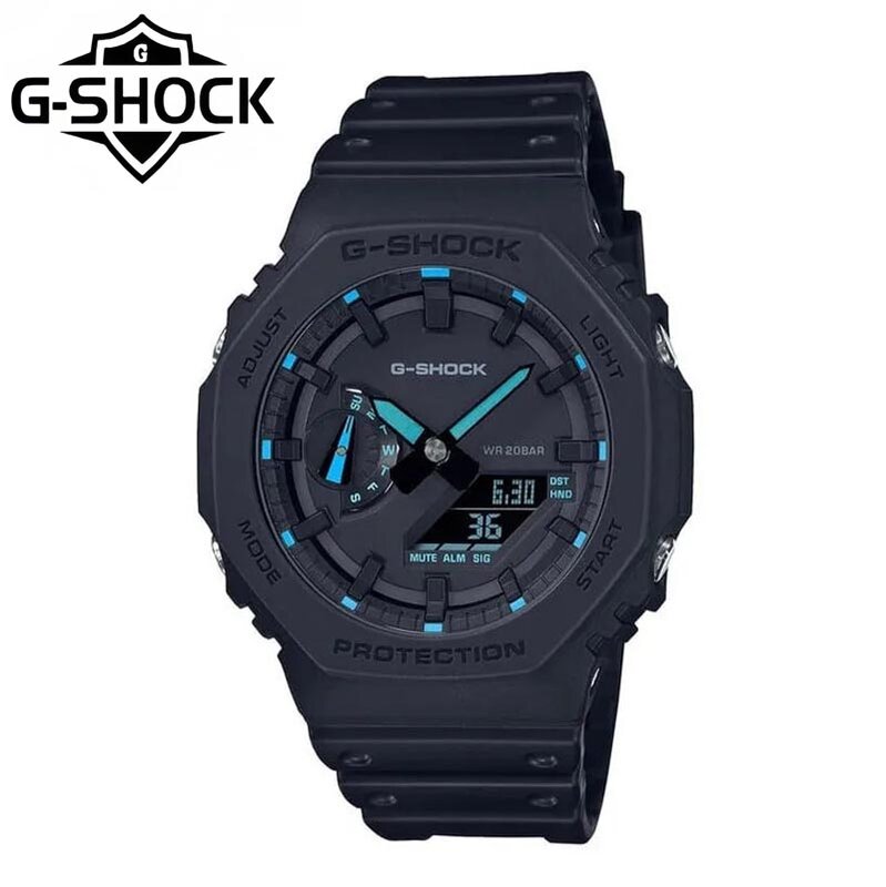 G-SHOCK zegarki męskie nowa seria GA-2100 z dębu rolniczego wielofunkcyjny zegarek kwarcowy z podwójnym wyświetlaczem.