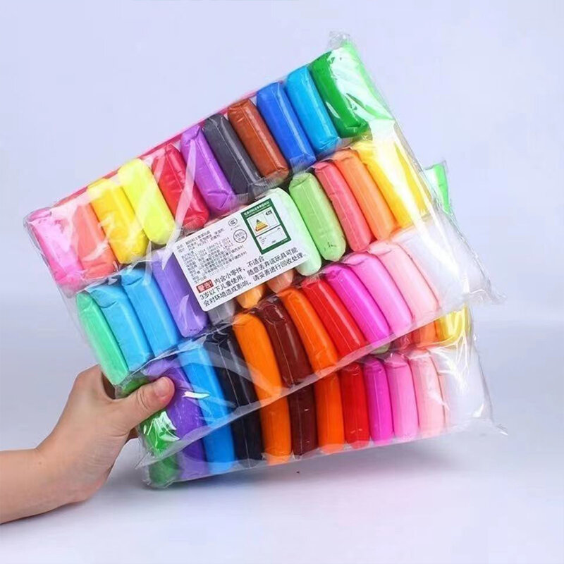 Sucha plastelina glina plastyczna zabawka edukacyjna 5D dla dzieci modelina upominkowa 36 kolory jasne Playdough dla dzieci