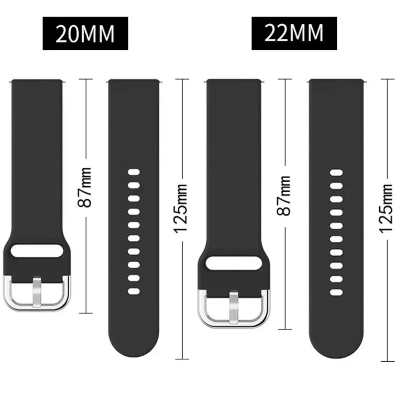 Bracelet de rechange pour Samsung Galaxy Watch, Active 2, 3 Gear dehors Wrist Bracelet, 20mm, 22mm, 40mm, 44mm