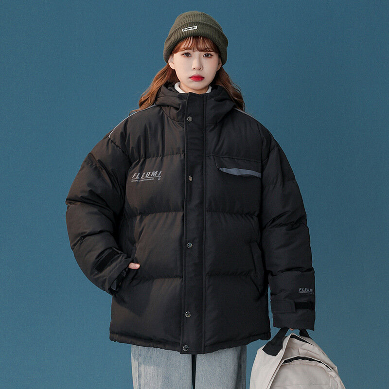 Новинка 2023, зимние пуховики для Женщин, Модные свободные хлопковые куртки в Корейском стиле