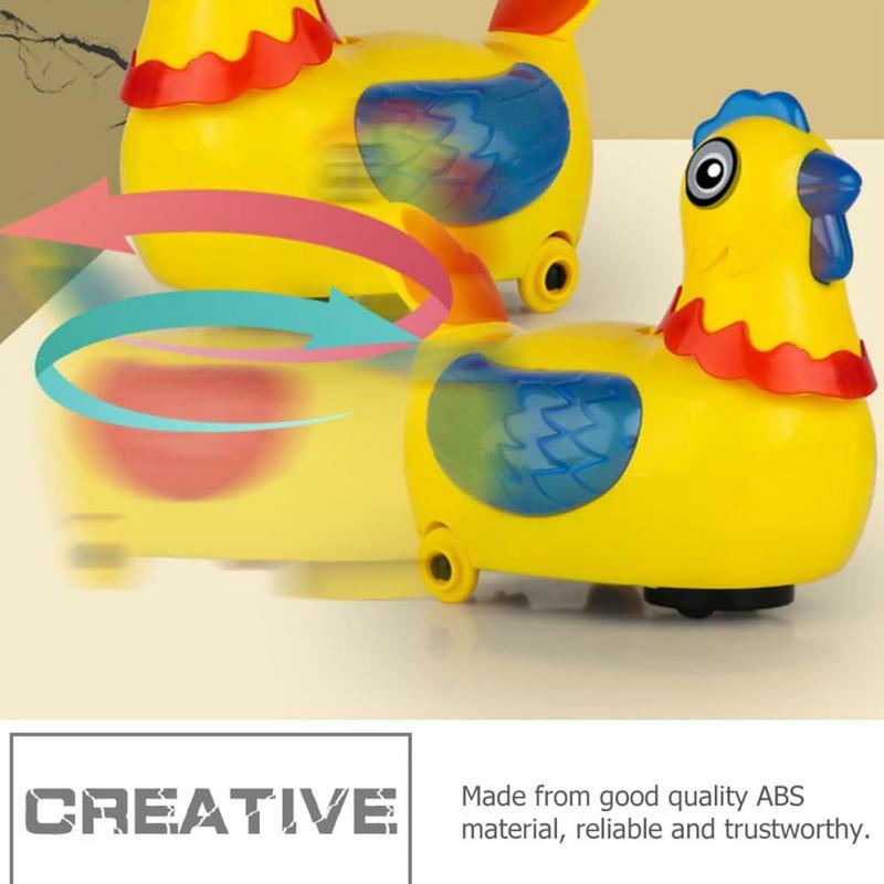ไข่ไก่ไฟฟ้าวางของเล่นตุ๊กตาตกแต่งหน้าเค้กอีสเตอร์ ABS วางไข่ไก่สีรูปร่างเรียงลำดับของเล่นการเรียนรู้