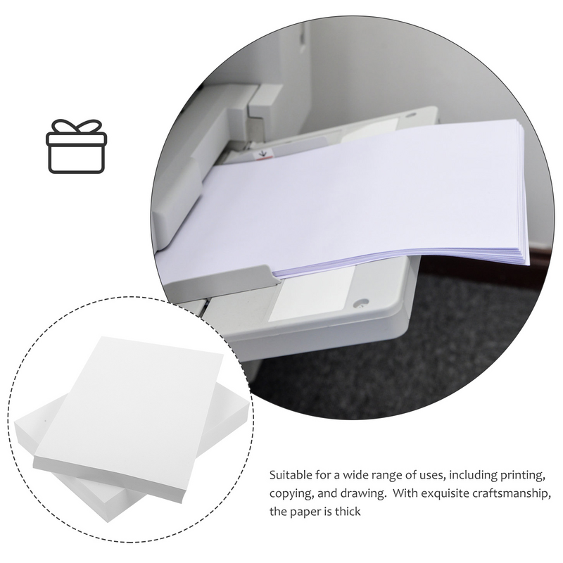 Impressora multifuncional de papelão, papel branco de cópia para impressão, escrita, artesanato em branco, A5