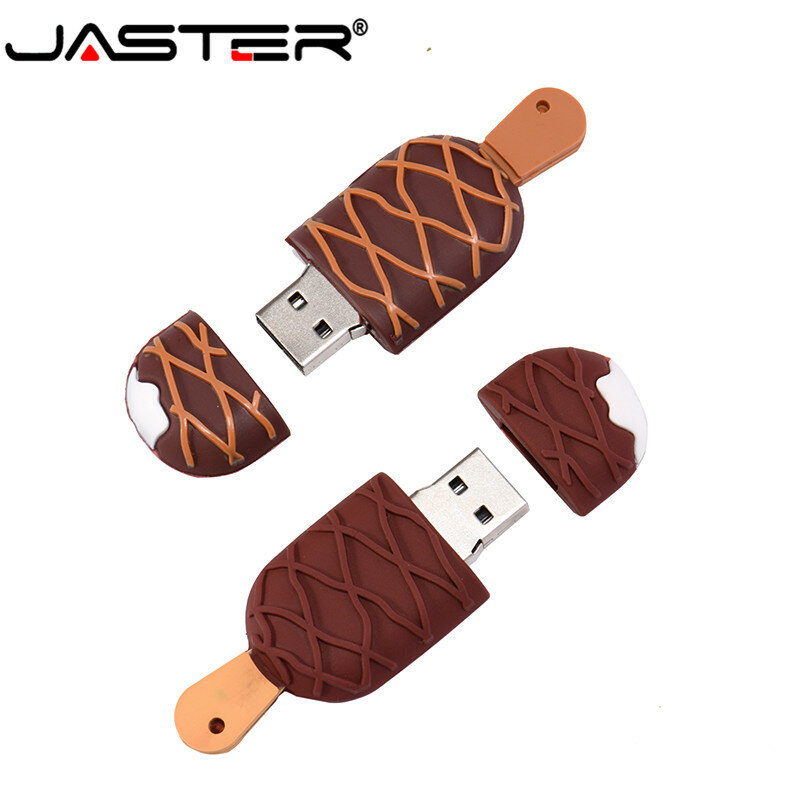 JASTER الجديدة لطيف الآيس كريم محرك فلاش USB USB 2.0 حملة القلم التوابع ذاكرة بندريف 4 GB 8 GB 16 GB 32 GB 64 GB هدية