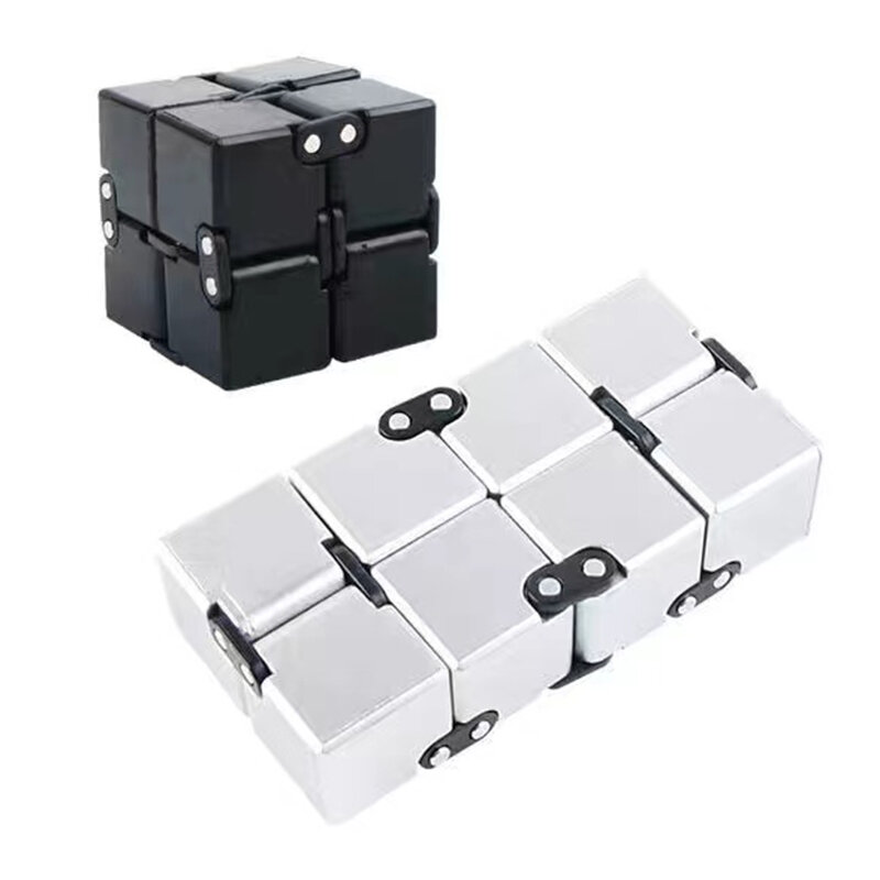 Cube magique en métal MF ite anti-souligné, Fidget Toys, Easy Play, Hand Spinner Office