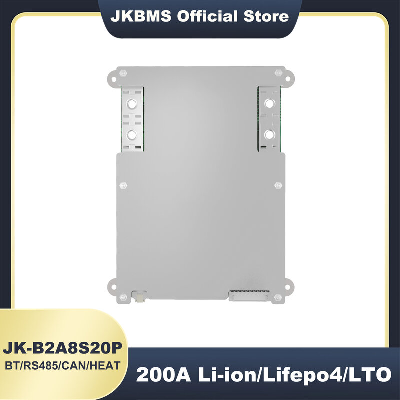 Jkbms แบตเตอรี่200A samrt BMS B2A8S20P-HC B2A8S20P 4S 5S 6S 7S 8S 12V 24V พร้อม2A ฟังก์ชั่นความร้อนที่ใช้งาน