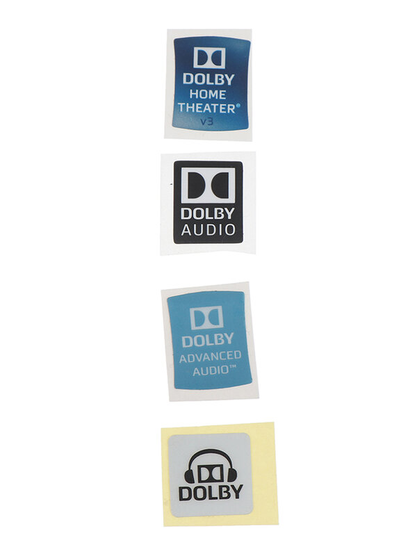Новые наклейки Dolby с объемным звуком, 1 шт., наклейки для ноутбука, декор для рабочего стола, наклейки «сделай сам», H1/H2/H3/H5