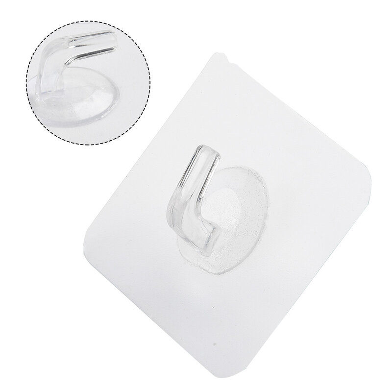 1Pcs Wall Hook Strong Self Adhesive Transparent Suction Cup Heavy Load Rack Save Space Gadget For Home Kitchen/Bedroom/Bathroom