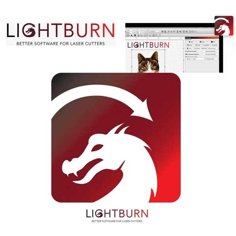 Lightburn ซอฟต์แวร์ควบคุมการเปิดใช้งานรหัส mesin grafir Laser lightburn สำหรับ S9 TTS-55/TS2/sculpfun สำหรับเลเซอร์ทุกยี่ห้อ