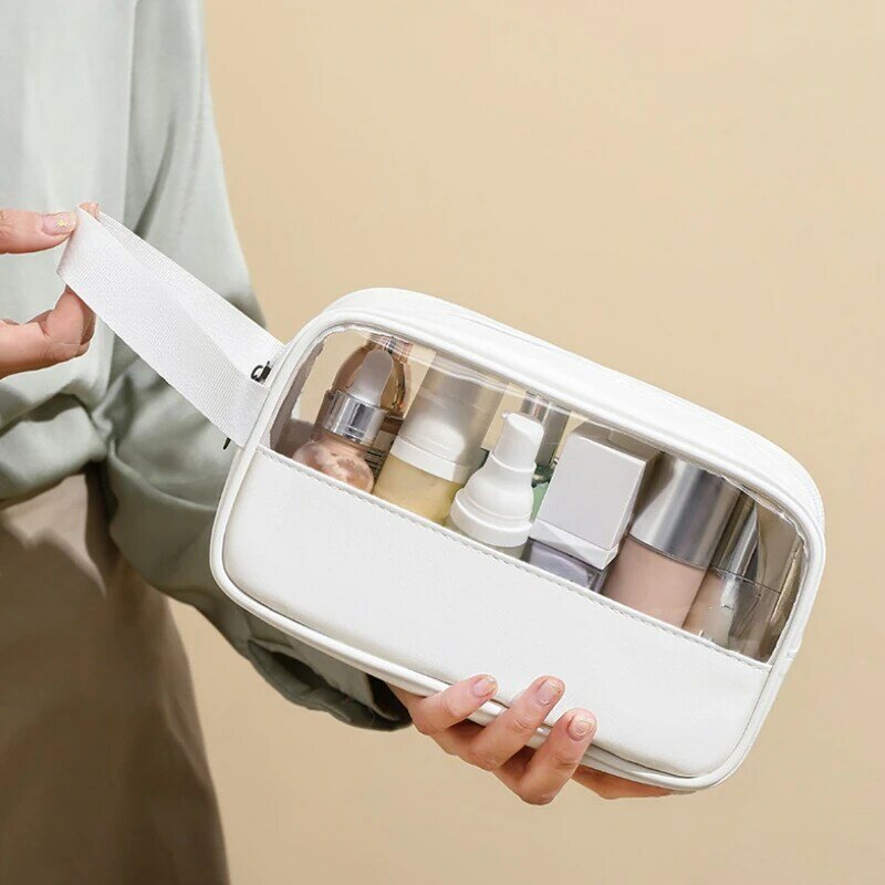 Wasserdichte PVC-Kosmetik tasche mit großer Kapazität für Frauen und Männer Transparente Schmink tasche für Reisen und Schwimmen