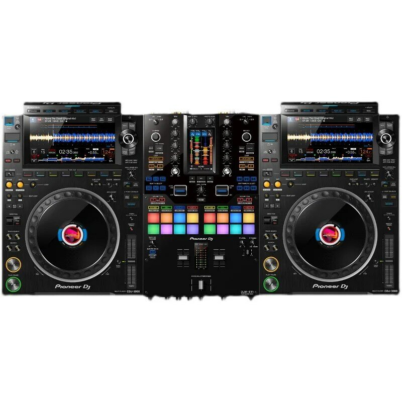 Nieuw Pioniers Dj Set CDJ-3000 Disc Speler Controller + DJM-S11 Mix Console Bundel Deal Scratch Disc Scrub Set
