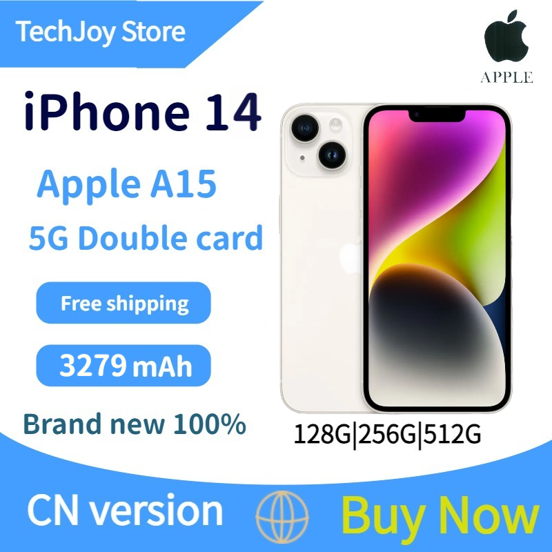 Apple-iPhone 14 version CN, caractéristiques deux, IP68, tout neuf et inactif, produits originaux authentiques