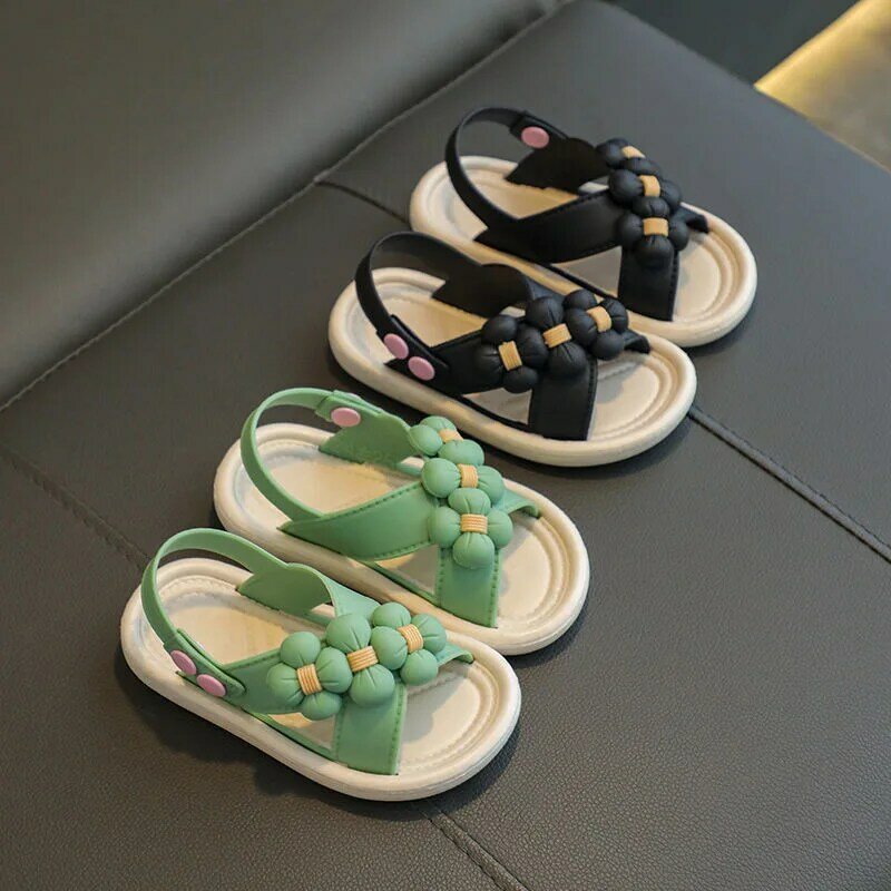 Baotou-Sandales pour filles, chaussures de plage pour enfants de 2 à 6 ans, à semelle souple, d'été, nouvelle collection 2022