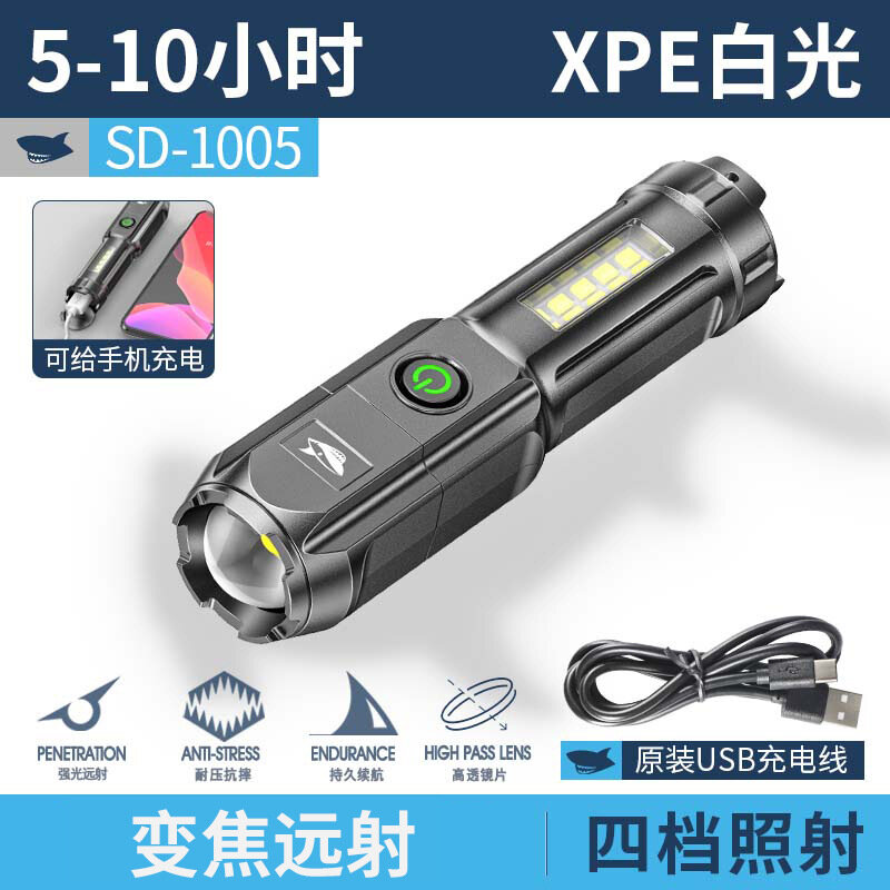 Portátil USB recarregável lanterna LED Mini luz forte foco fixo Spotlight Outdoor Camping Night Fishing Lighting Tool