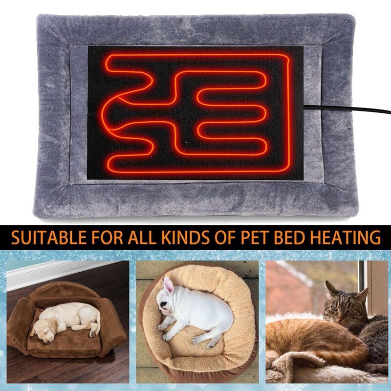 Almohadilla calefactora para mascotas, lámina calefactora plegable, impermeable, para coche, reptiles, escalada, invierno, 2 uds.