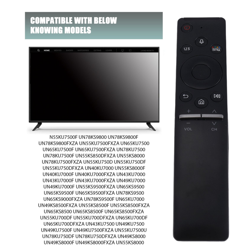 Controle remoto para TV Samsung com voz, Blue-Tooth, BN59-01242A, N55KU7500F, UN78KS9800, UN78KS9800F, UN78KS9800FXZA