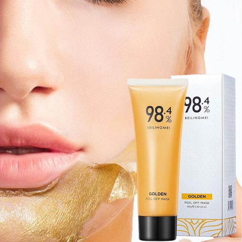 Blackhead Remover 80g Gold Peel Off Mask,Gold Facial Mask Anti-Aging,Deep Cleansing,Reduces Fine Lines Wrinkles Great Skin Care