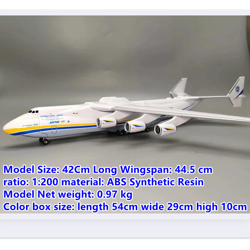 Bold ov An-225 "Mriya" scala per aeromobili da trasporto 1:200 angelov, ucraina set regalo per aerei a simulazione