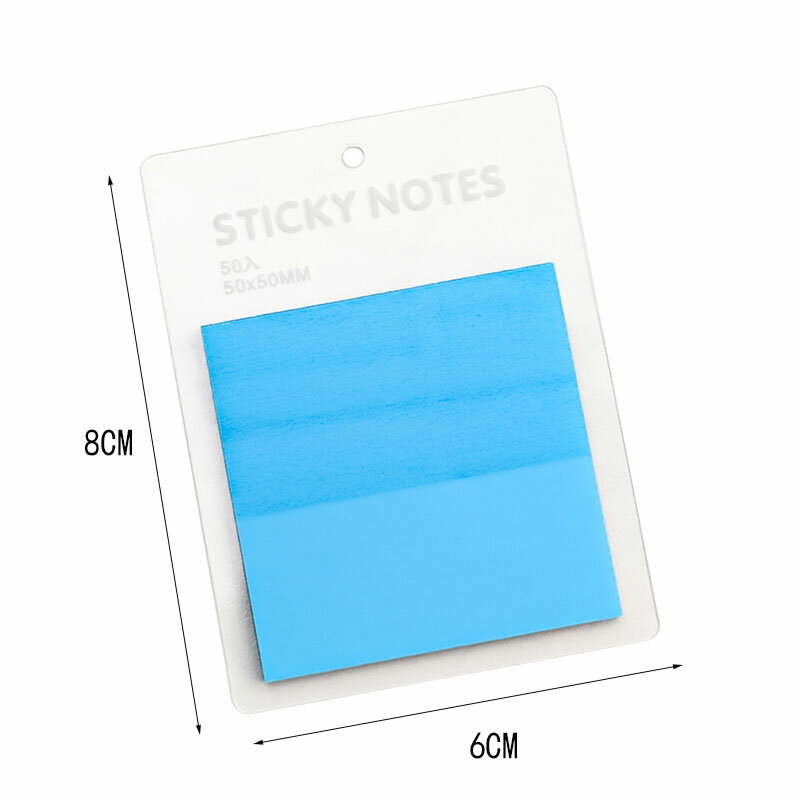 Waterproof Colorido Transparente Sticky Notes, Quick Dry Memo Pad Postado, Lembrete Adesivo Mensagem, Escritório e Escola, 50 Folhas
