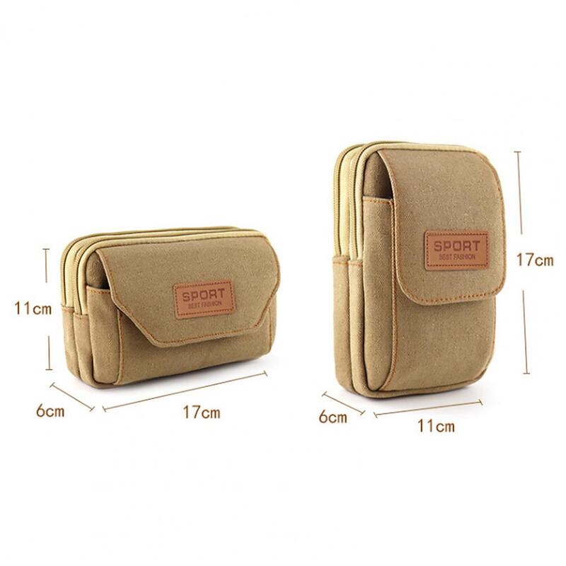 Fanny Pack Scratch-resistant Waist Bag Multi-pocket Storage Waist Wallet Splash Proof Outdoor Waist Pack Wallet Canvas Phone Bag
