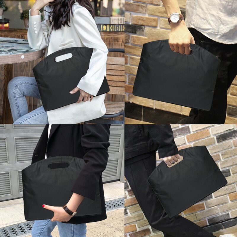 New Briefcase Large Capacity Handbag Business Briefcase 26 Letter Print A4 Office Bag Conference Tablet Bag Laptop Document Tote