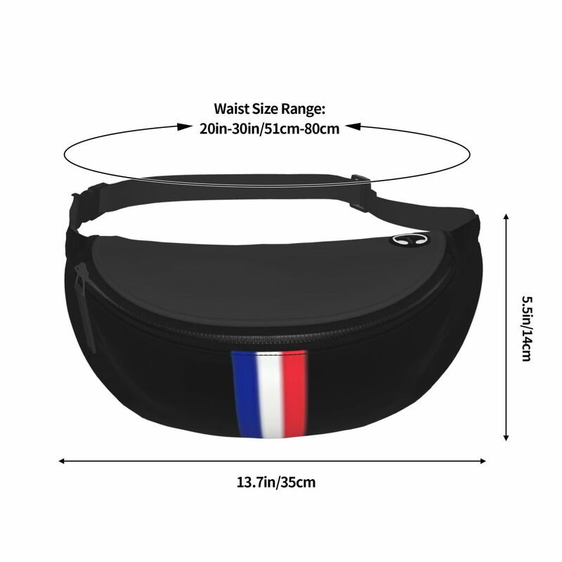Bolso de pecho con bandera de Francia para hombres y mujeres, accesorios de moda, bolso con correa, bandera francesa
