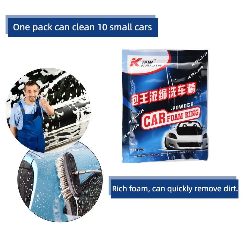 ทำความสะอาดรถโฟมล้างรถสบู่แบบเข้มข้น1.8ออนซ์น้ำยาทำความสะอาดแบบฝุ่นน้ำยาล้างรถและรถบรรทุก