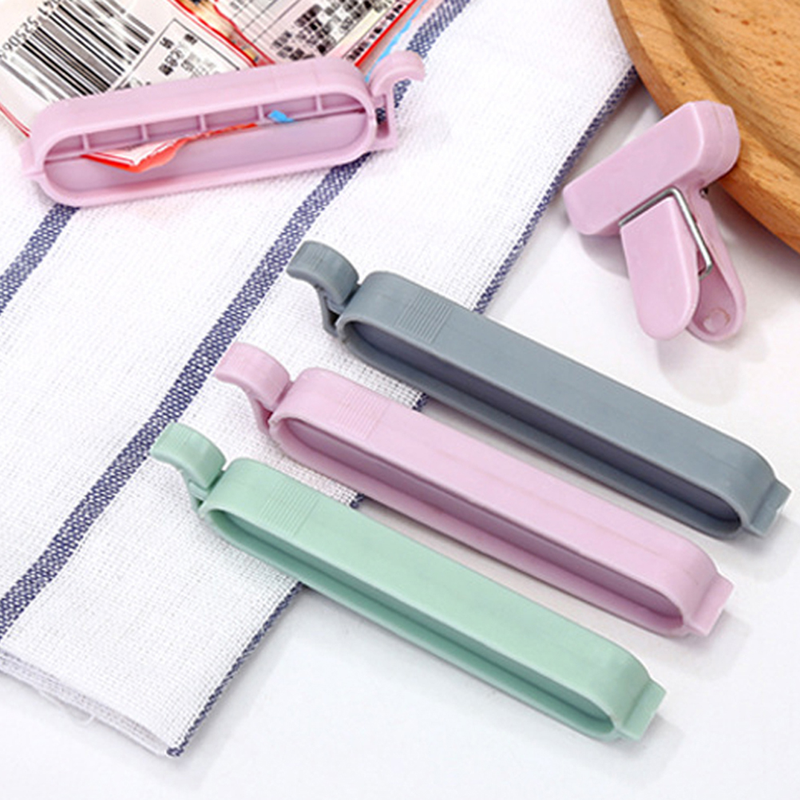12 pçs/set ferramenta de cozinha portátil saco clipes mini vácuo selagem braçadeira househould lanche saco de armazenamento aferidor ferramenta