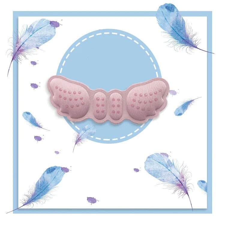 Almohadilla de protección de tacón alto para mujer, almohadilla autoadhesiva en forma de mariposa, tamaño ajustable, cuidado de los pies, antivibración