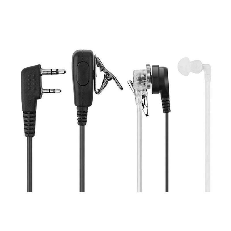 Baofeng-Auriculares con micrófono PTT de 2 pines, audífonos con tubo de aire acústico, auricular para Radio Walkie Talkie antirradiación EMF