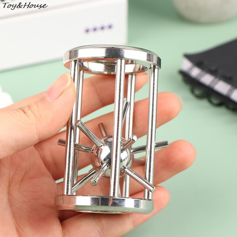 1PC Classic Puzzle High IQ Cage Star Tooth Metal Brain Teaser Magic Baffling Puzzles Game Toys for Children Adults