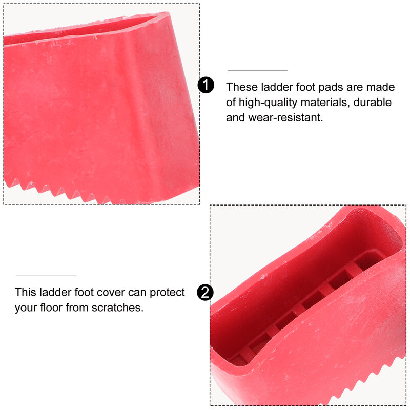 Ladder Feet Rubber Covers Pads Step Non Slip Extension Replacement Foot Caps Protector Cover Mat Parts Leg Accessories Furniture