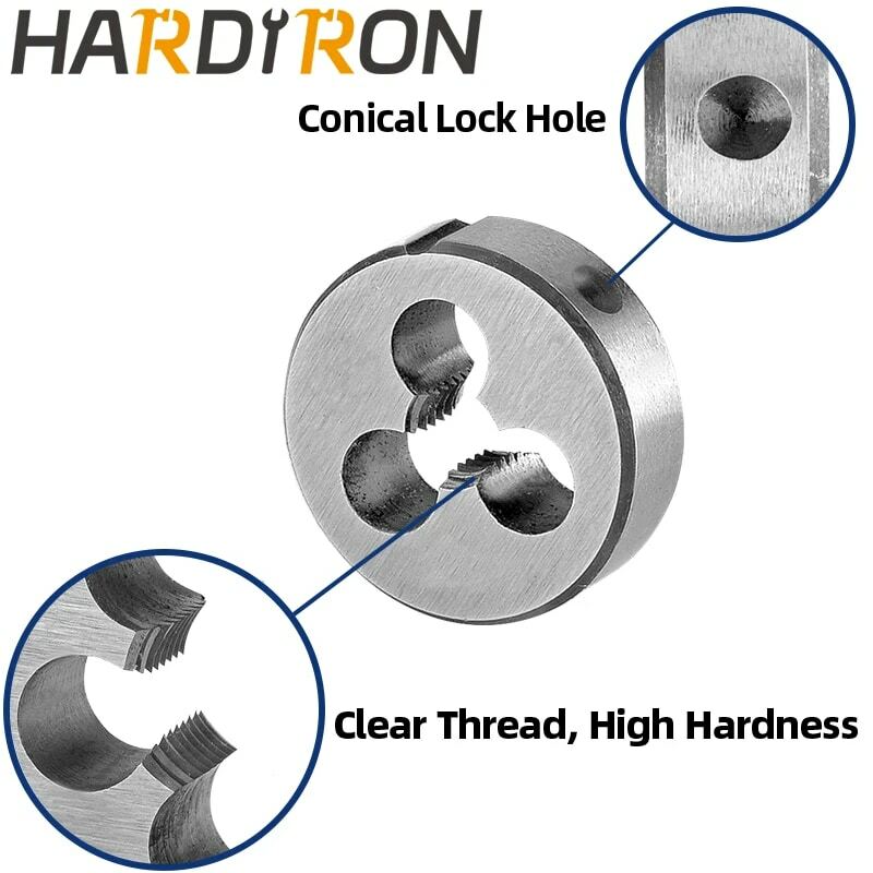 Hardiron M2 X 0.4 Tap and Die Set Right Hand, M2 x 0.4 Machine Thread Tap & Round Die