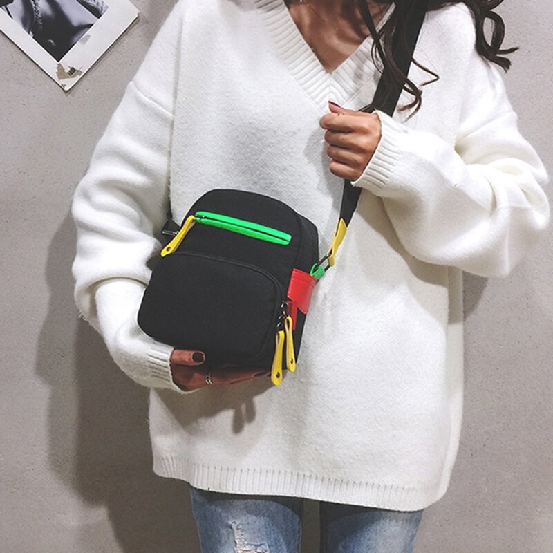 Torebka damska w stylu Harajuku Hitowy kolor Mała torba Koreańska moda Casual Messenger na ramię