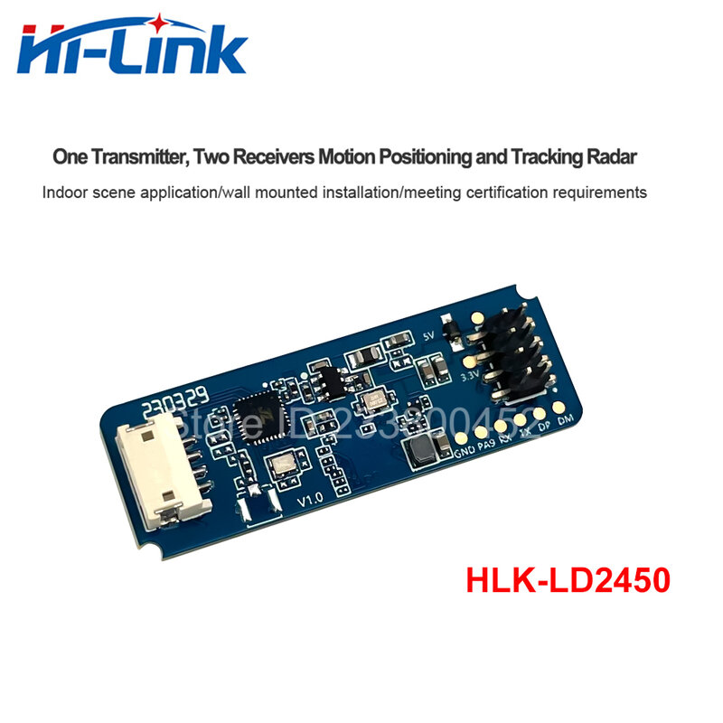 2 stücke 24g HLK-LD2450 mmwave menschliche Distanz Geschwindigkeit Tracking-Sensor-Modul