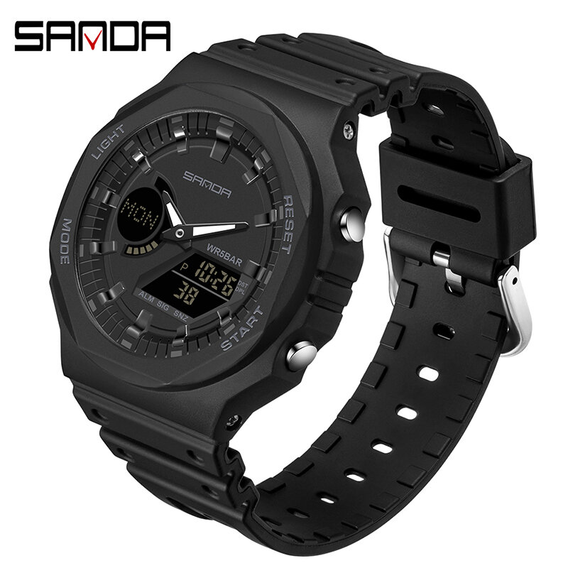 SANDA-relojes deportivos digitales LED para hombre y niña, pulsera electrónica militar con fecha, resistente al agua, Masculino