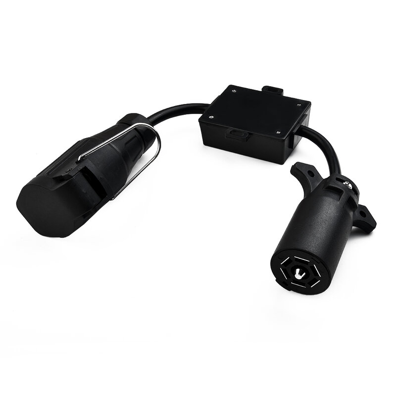 EUA Veículo Trailer Light Converter, 7-Way Plug para Europeu, 13-Pin Round Connector Trailer Light Converter, Acessórios de carro