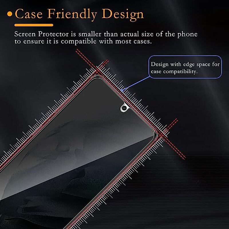 Privacy Tempered Glass For Samsung Galaxy S24 S23 Ultra Screen Protectors S22 S21 Plus Note 20 Fingerprint unlocking 5G Film