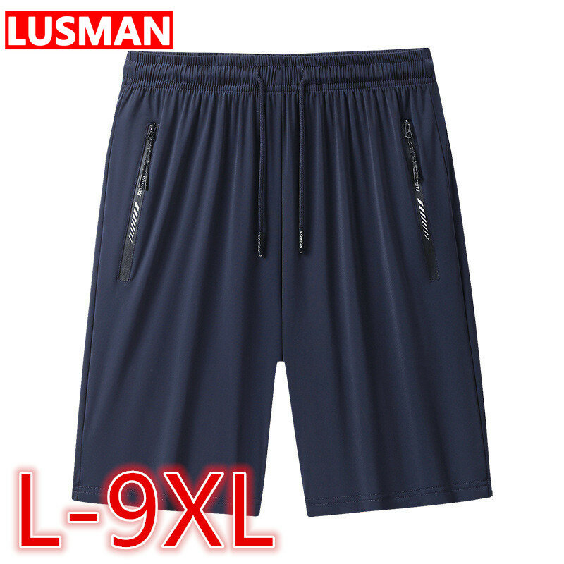 Pantalones de chándal de talla grande para hombre, Shorts deportivos informales de cintura elástica, holgados, para correr y Fitness, L-9XL